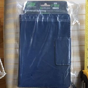 Tablet folio case new never used BLUE